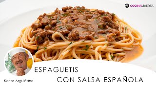 ESPAGUETIS con salsa española No probaras una salsa mejor Cocina Abierta de  Karlos Arguiñano ‍ - YouTube