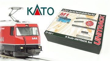 Kato N-Scale M1 Unitrack Basic Oval Electric Model Track Set with Kato Power Pack Unboxing & Review