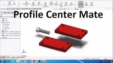 Profile center mate | Solidworks 2016 2018 | advance mate tutorial | assembly mates