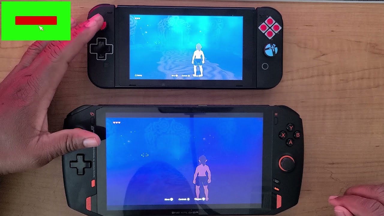 LEGEND OF ZELDA  BREATH OF THE WILD ONEXPLAYER VS SWITCH COMPARISON!