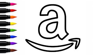Information Easy Amazon Logo Drawing & Coloring 🛒 | How to Draw Amazon Logo for Kids Update