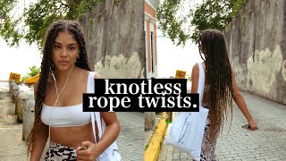 JUMBO KNOTLESS ROPE TWISTS TUTORIAL *UPDATED METHOD* by Mairaly 45,378 views 2 years ago 1 minute, 42 seconds