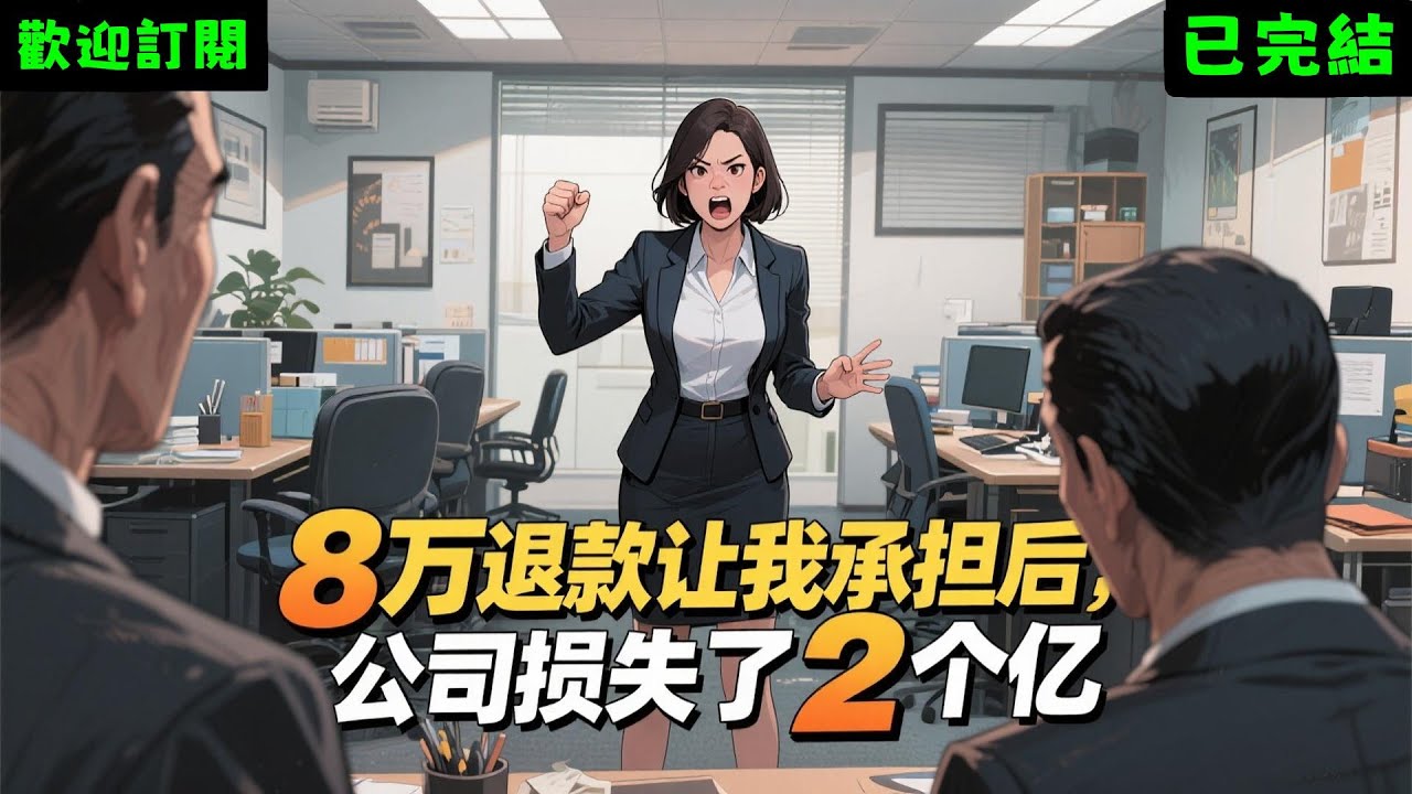 已完結爽文《8萬退款讓我承擔後，公司損失了2個億》{角色名}#小说#完结爽文#一口氣聽完#有聲書