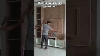 tv unit kese banave se #shortvideo #wood #wooddesigner #wooddesigner #woodscraft #aishorts