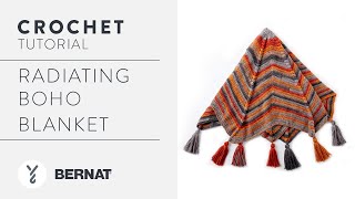 Boho Inspired Crochet Blanket with Popcorn Stitches | With The Crochet Crowd