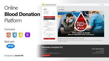 Online Blood Donation Web Application | HTML | CSS | JS | Bootstrap | PHP | with Source Code