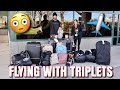 Flying On an Airplane with Triplets, a Toddler, a Dog and an INSANE amount of luggage