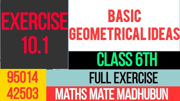Basic Geometrical ideas class 6th exercise 10.1||Maths mate madhubun class 6||