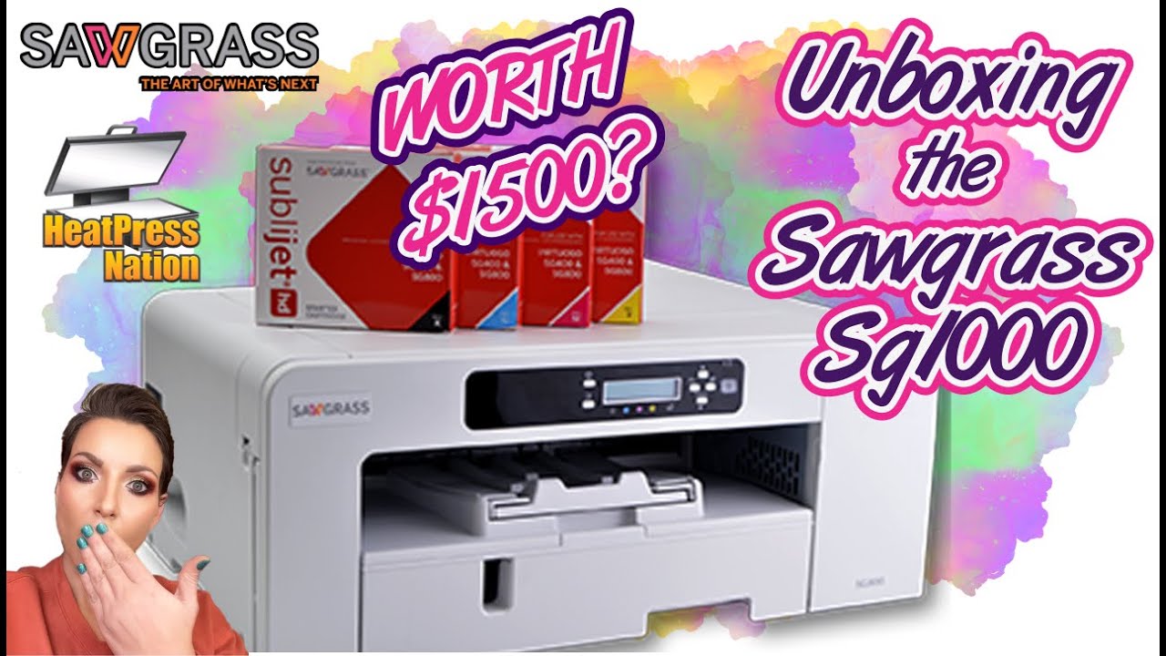 Sawgrass UHD Virtuoso SG500 Sublimation Printer, 15x15 Heat Press, Inks, Blanks, Paper, Designs, and More