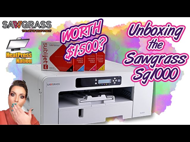 Sawgrass UHD Virtuoso SG500 Sublimation Printer, 15x15 Heat Press, Inks, Blanks, Paper, Designs, and More