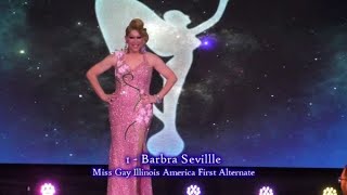 Miss Gay America 2020 prelim night evening gown competition w/37 contestants listed in description