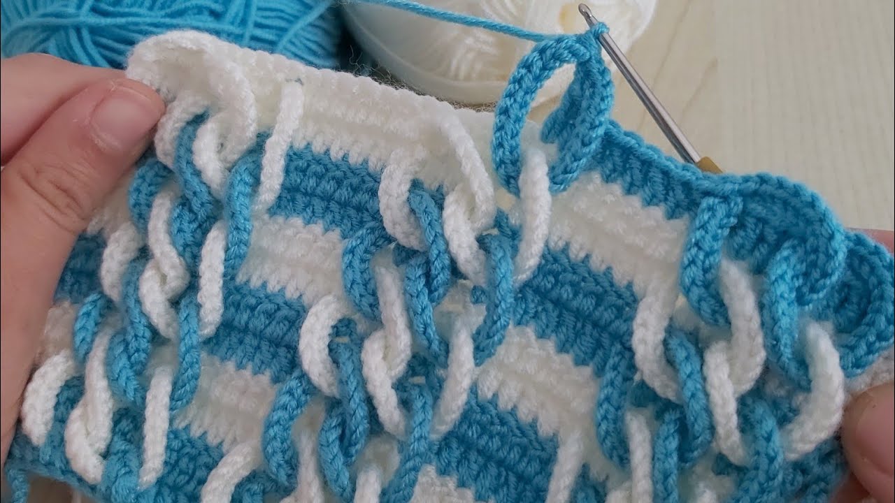 Super Easy 3D Crochet Knitting - Tığ İşi Çok Güzel Örgü Modeli