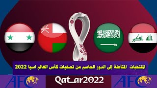 المنتخبات المتأهلة إلى الدور الحاسم من تصفيات كأس العالم 2022 آسيا