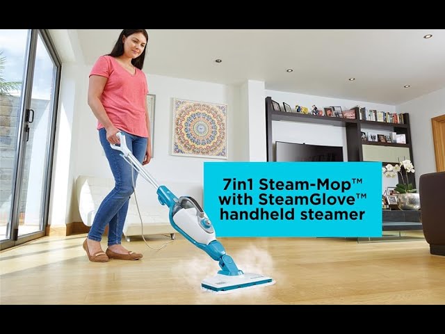 BLACK+DECKER 7-in-1 Steam Mop with Steam Glove Handheld Steamer