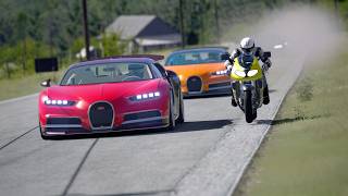Suzuki TL1000R vs Bugatti Chiron Ferocious Hypercars at Old SPA