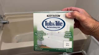 Painting a bathtub with RustOleum Tub and Tile