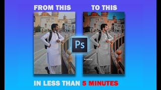 HOW TO EDIT IMAGE IN ADOBE PHOTOSHOP 2021 IN LESS THAN 5 MINUTES. (FAST & EASY)