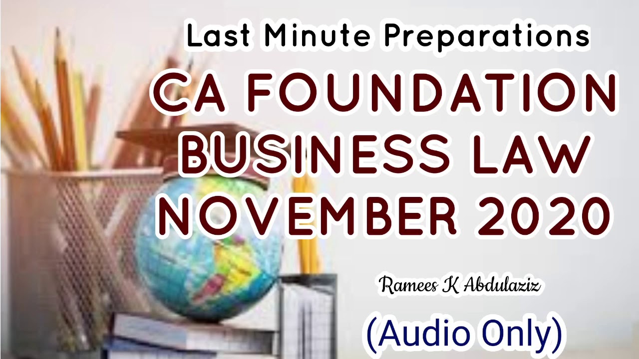 IMPORTANT TOPICS FOR NOVEMBER 2020 FOUNDATION EXAMINATIONS