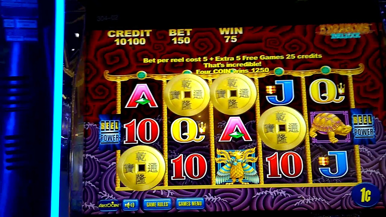 LoneWulfRick # 433 - 5 DRAGONS DELUXE SLOT MACHINE - TURNING $ 100.00 FREE PLAY INTO REAL CASH