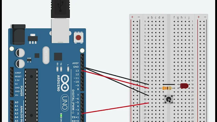 Pull Up Resistor on TinkerCAD