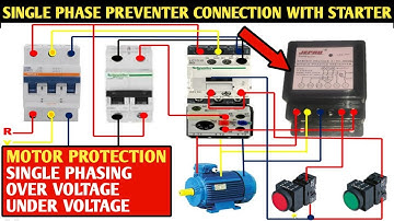 PHASE FAILURE RELAY CONNECTION! SINGLE PHASE PREVENTER CONNECTION! JEPRO SINGLE PHASE PREVENTER