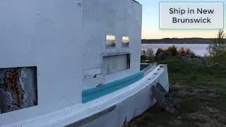Boat on land in Canada timelapse