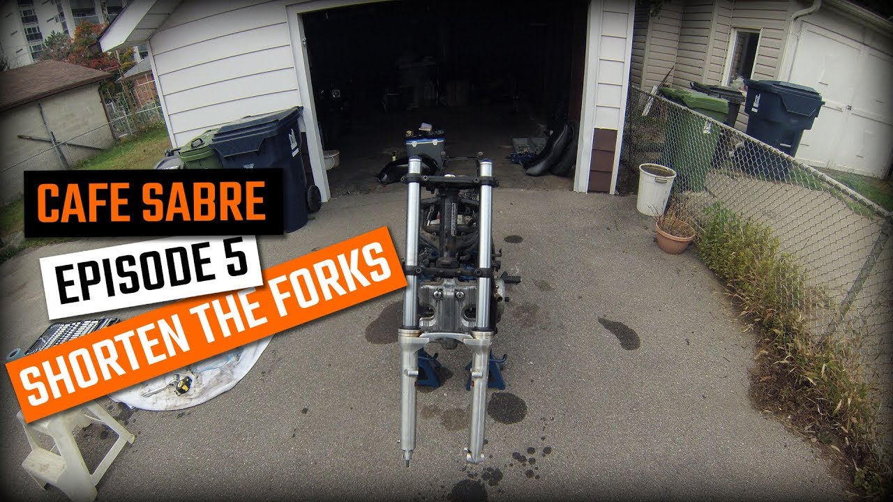 How to build a Cafe Racer Episode 5: Shorten the Forks - YouTube