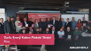 Zorlu Enerji Kıdem Plaketi Töreni Rize