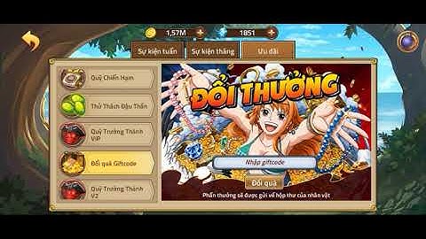 Cách nhập code và gift code tân thủ Huyền Thoại Hải Tặc