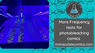 Experiments photobleaching with light frequencies on comic books