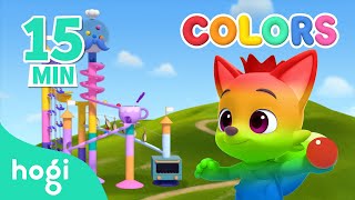 [NEW✨] Learn Colors with Marble Run Race｜15 min｜Learn Colors for Kids | Compilation | Hogi Pinkfong