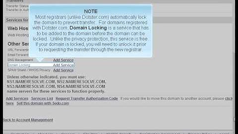 Preparing a domain for transfer from Dotster.com