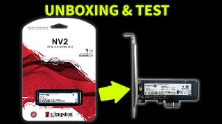 Kingston NV2 m.2 NVMe 1TB Unboxing and Installing into an X1 PCIe Slot with an Adapter 2023