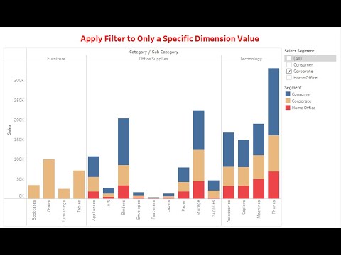 Add filter on a Specific Value of a Dimension in Tableau - YouTube