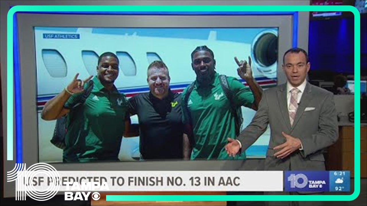 USF predicted to finish in bottom 2 of AAC - YouTube