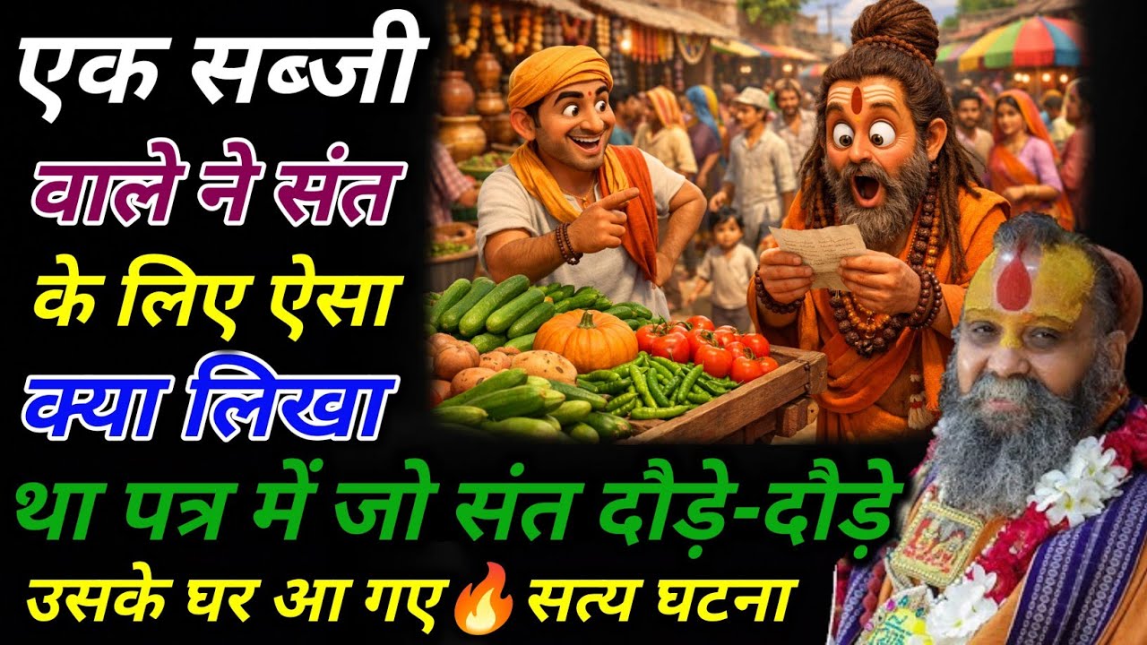 एक सब्जी वाले ने संत के लिए ऐसा क्या लिखा था पत्र में जो संत दौड़े-दौड़े उसके घर आ गए🔥सत्य घटना🙏✨