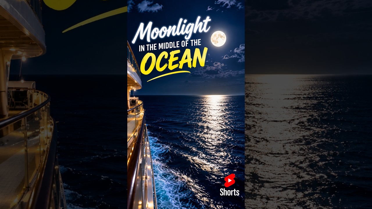 Moonlight in the middle of the OCEAN #shorts
