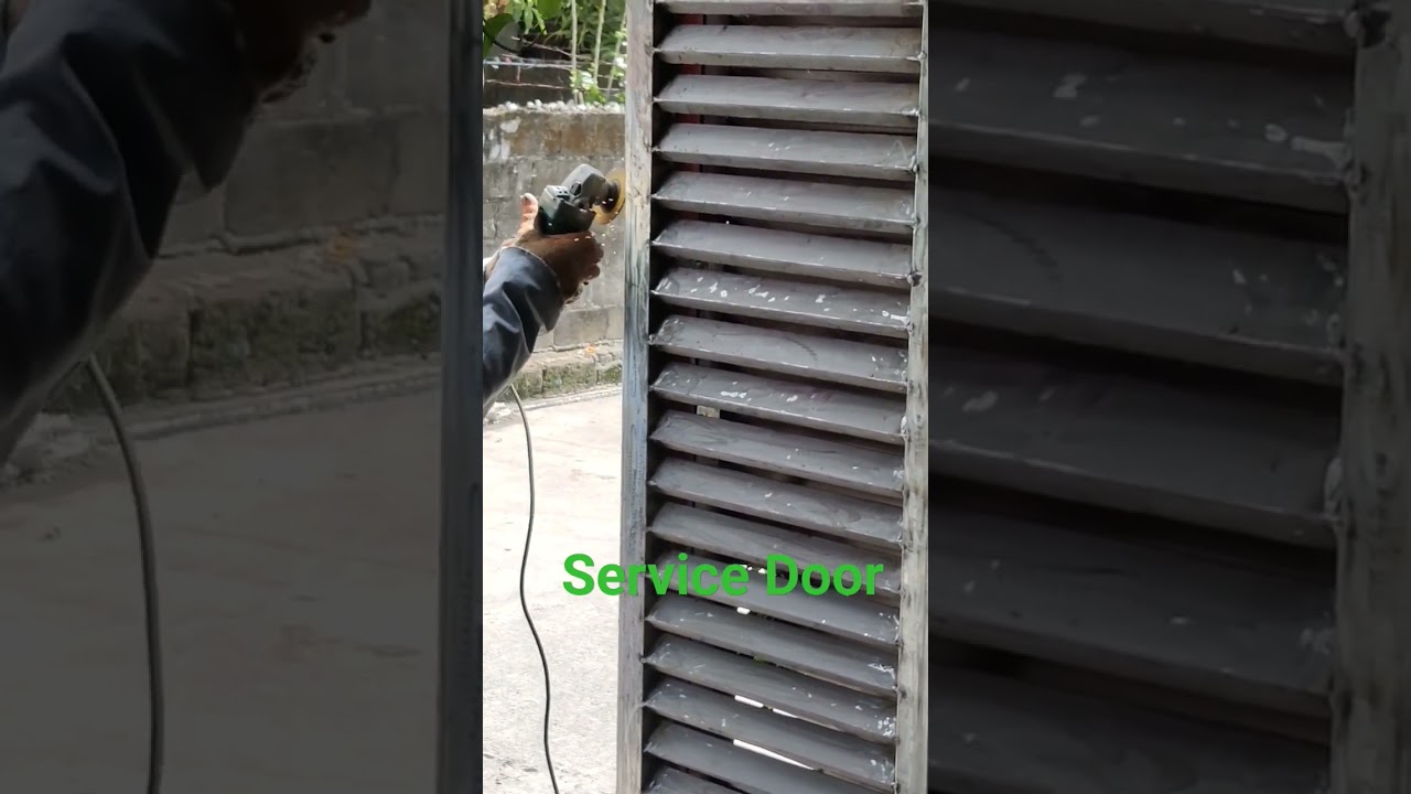 Finishing our steel service door