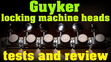 Guyker GK-55NSP-IV vintage style inline guitar locking machine heads installation, tests and review