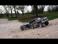 Kyosho Outlaw Rampage - Traxxas TRX4 - Towing - Jumping (Slo-Mo)