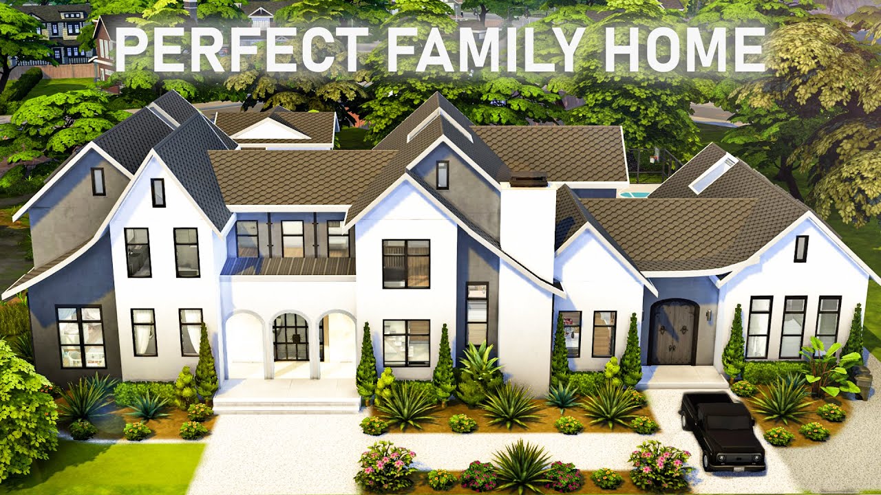 Big Perfect Family Home | Sims 4 Speed Build + Full Tour | NO CC - YouTube