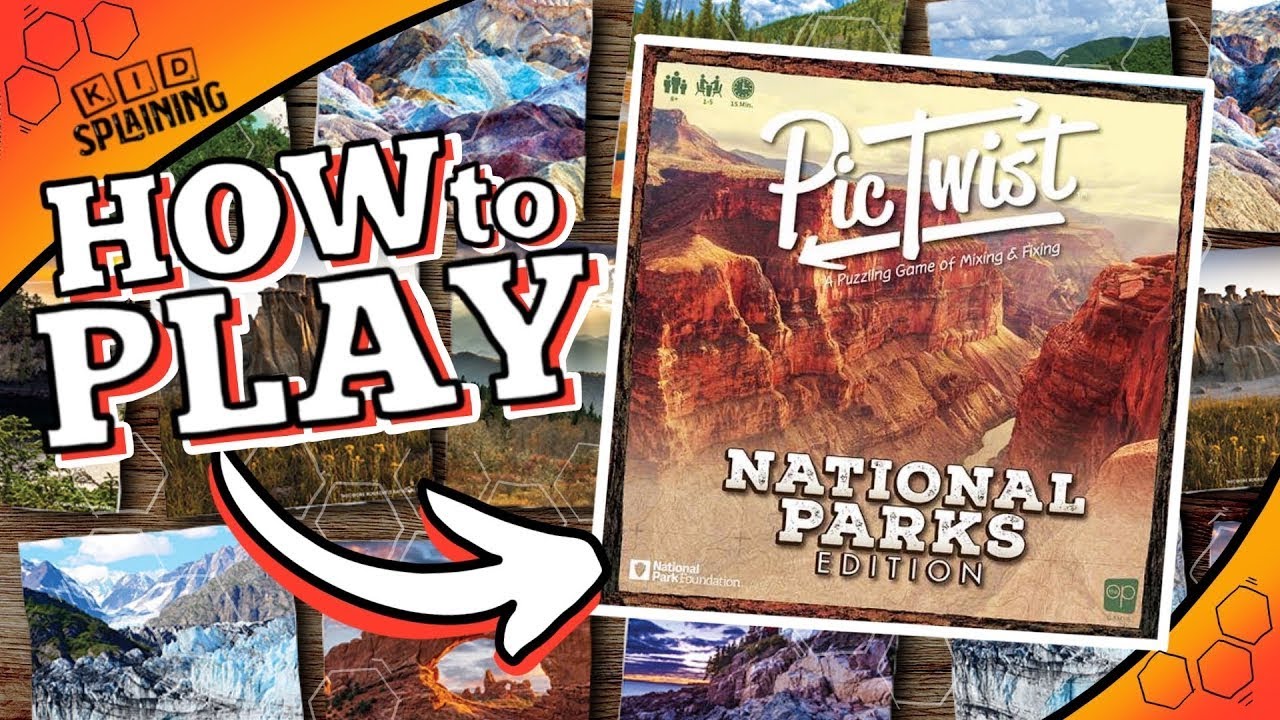 USAOPOLY PicTwist: National Parks | Twist, Move, and Swap Tiles to Complete  The Image | Family Puzzle Game Featuring National Park Locations Artwork 