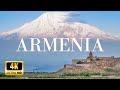 Flying over armenia 4k u relaxing music along with beautiful nature scenery