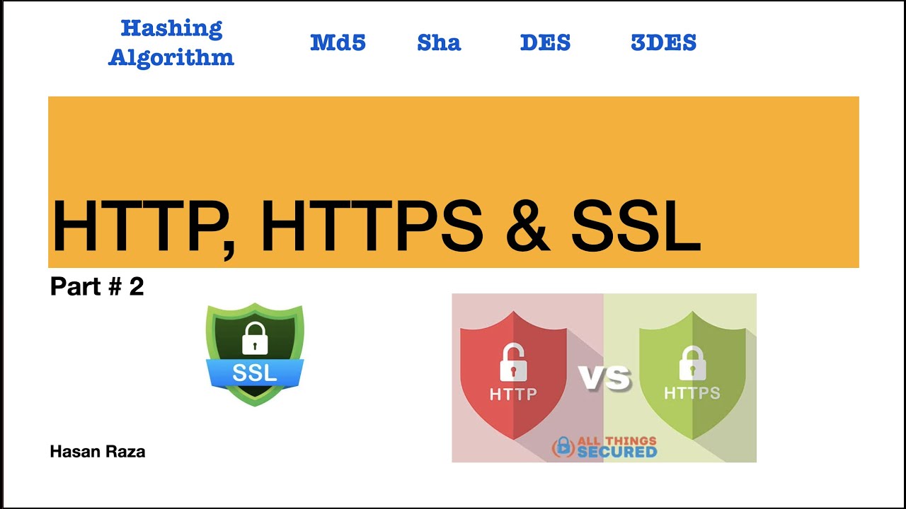 HTTP,HTTPS & SSL | HTTP vs HTTPS | SSL Certificates |MD5|SHA|PKI|RSA ...