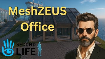 Building a MeshZEUS Office in Second Life Using AI-Generated Objects!