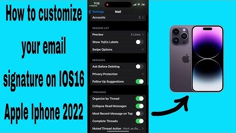 How to customize your email signature on IOS16 Apple Iphone 2022😎