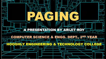 Paging in Computer Architecture