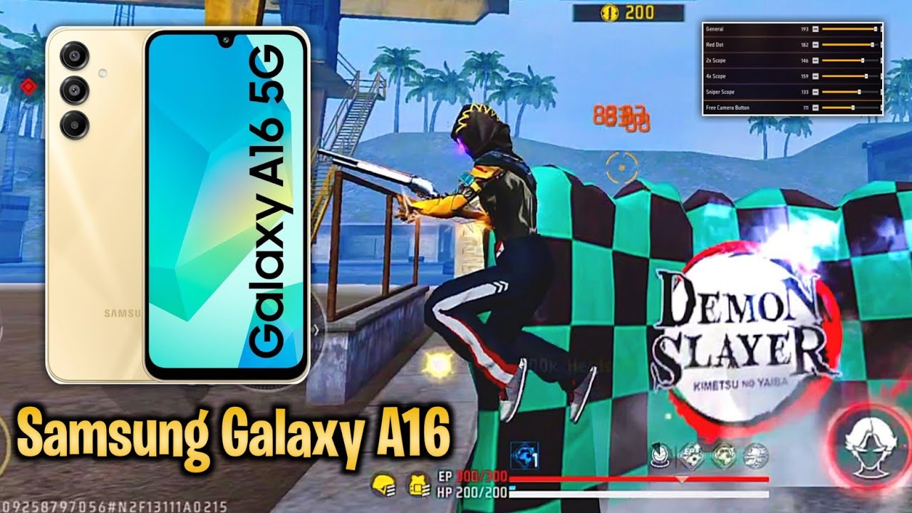 Samsung Galaxy A16 Best Free fire Sensitivity ⚙️ | Samsung Galaxy A16 Free fire Headshot Setting 