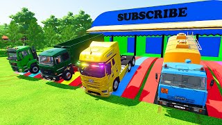 TRANSPORTING ALL AMBULANCE, POLICE, FIRE TRUCK OF COLORS! WITHTRUCKS! FS 22 #8