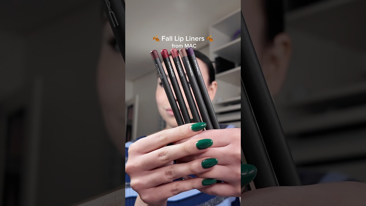 Non-orange fall lip liners from MAC Cosmetics! 🍂🫶🏼🤎💜🖤